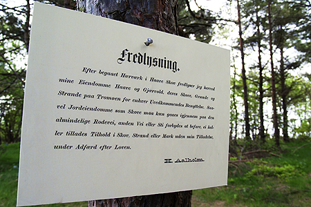 Fredlysning av Hove skog
